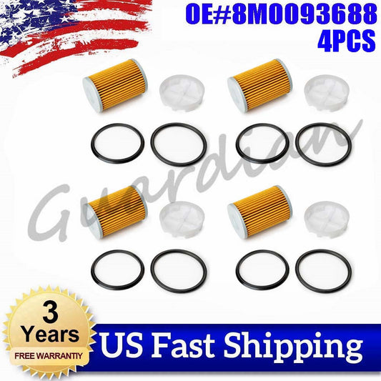 4PCS Fuel Filter and Filtering Disk 35-8M0093688 for Mercury Marine Mercruiser