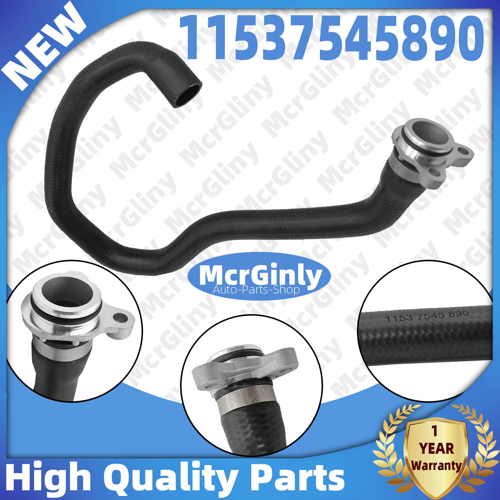 Engine coolant hose 11537545890 Aluminum suitable for 128i 325i 328i 330i Z4 E90 E82- n