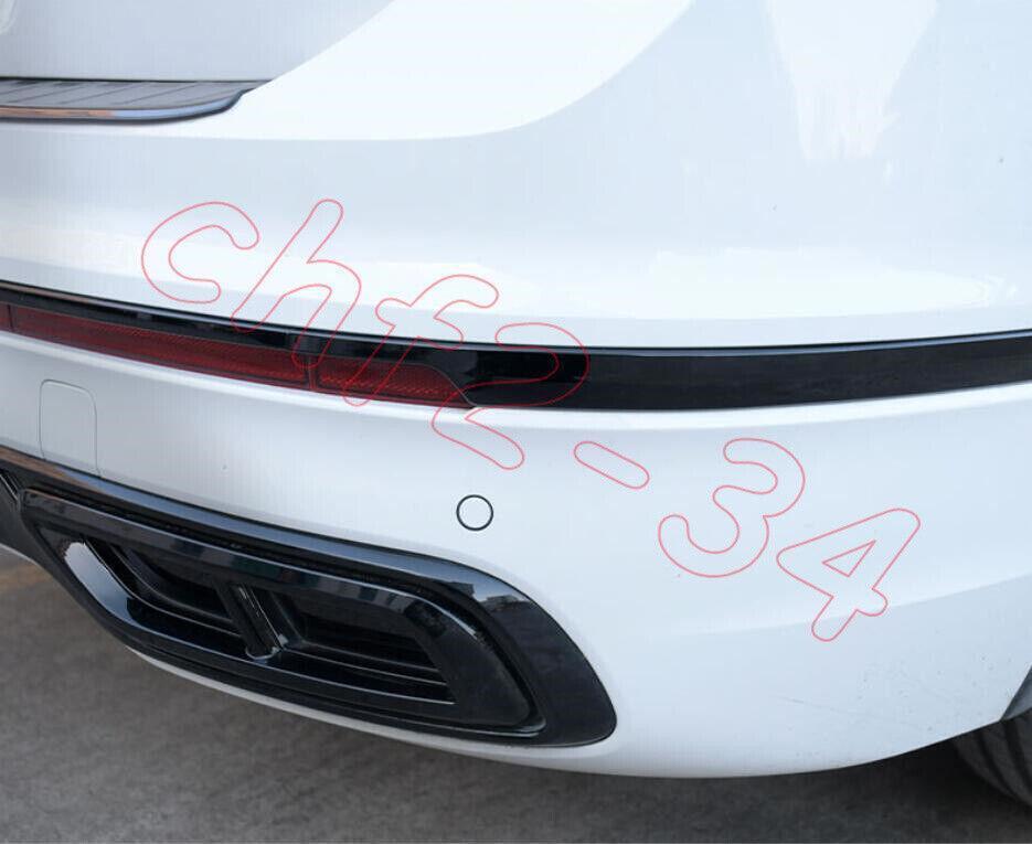 for VW for Tiguan 2022-2023 ABS Black Rear Bumper Strip Protector&Exhaust frame Trim n