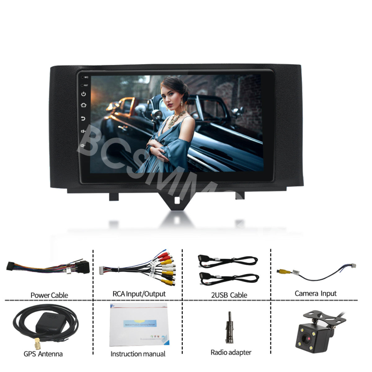 9 Car Radio Stereo Fit for Mercedes Benz for Smart Fortwo 2011-2014 WiFi RDS MP5 BT