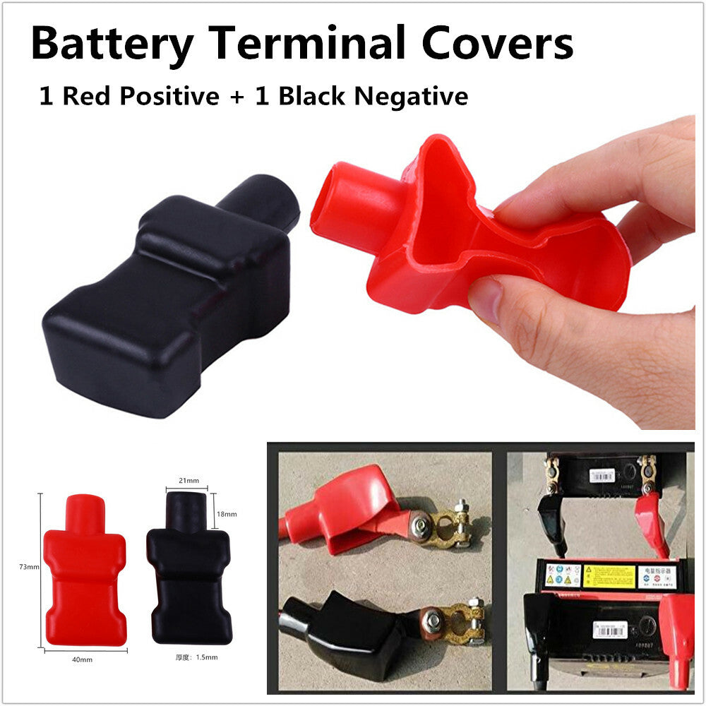 2-Piece Pack of Automotive Battery Terminal Insulator Wire Connector Cover Protective Rubber - n