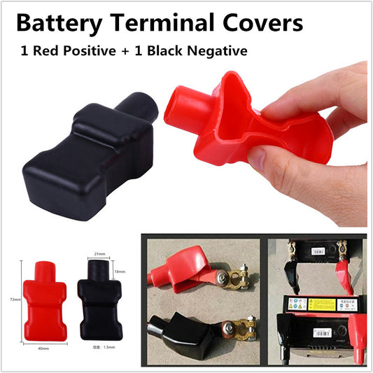 2-Piece Pack of Automotive Battery Terminal Insulator Wire Connector Cover Protective Rubber - n