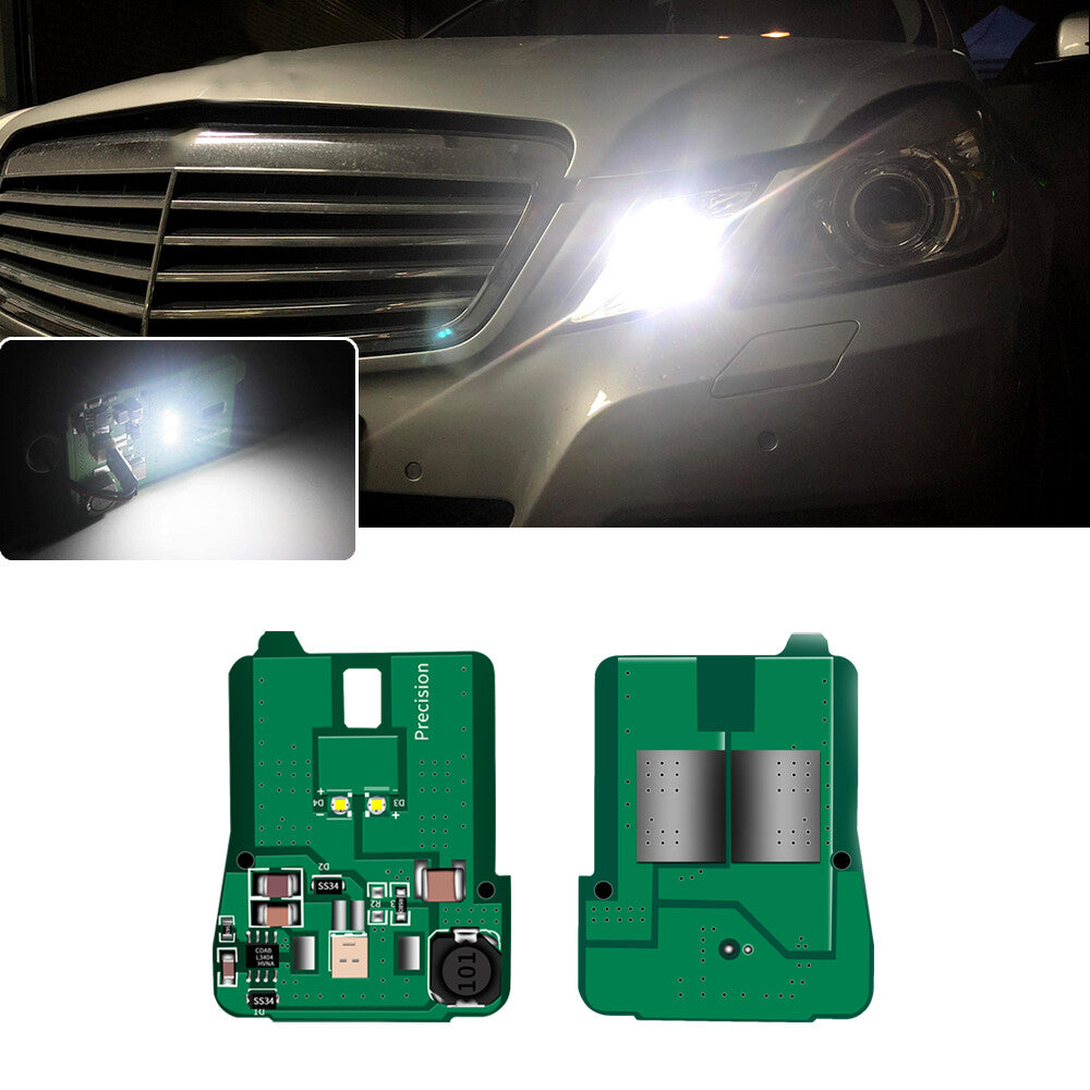2x High Power 6k White LED Parking Lights for 10-13 for Mercedes E-Class LCI Front - v