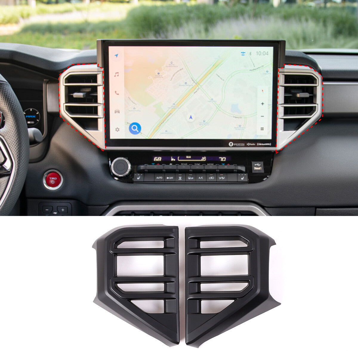 Carbon Fiber Instrument Side Air Socket Trim Cover for @ Supra A90 19-22 - v