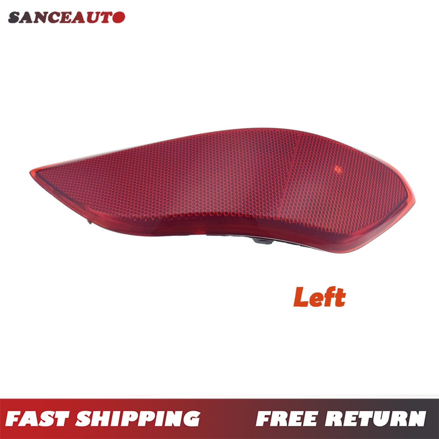 Rear left bumper decorative reflector in red for Cayenne 2011-2014 95863110500- n