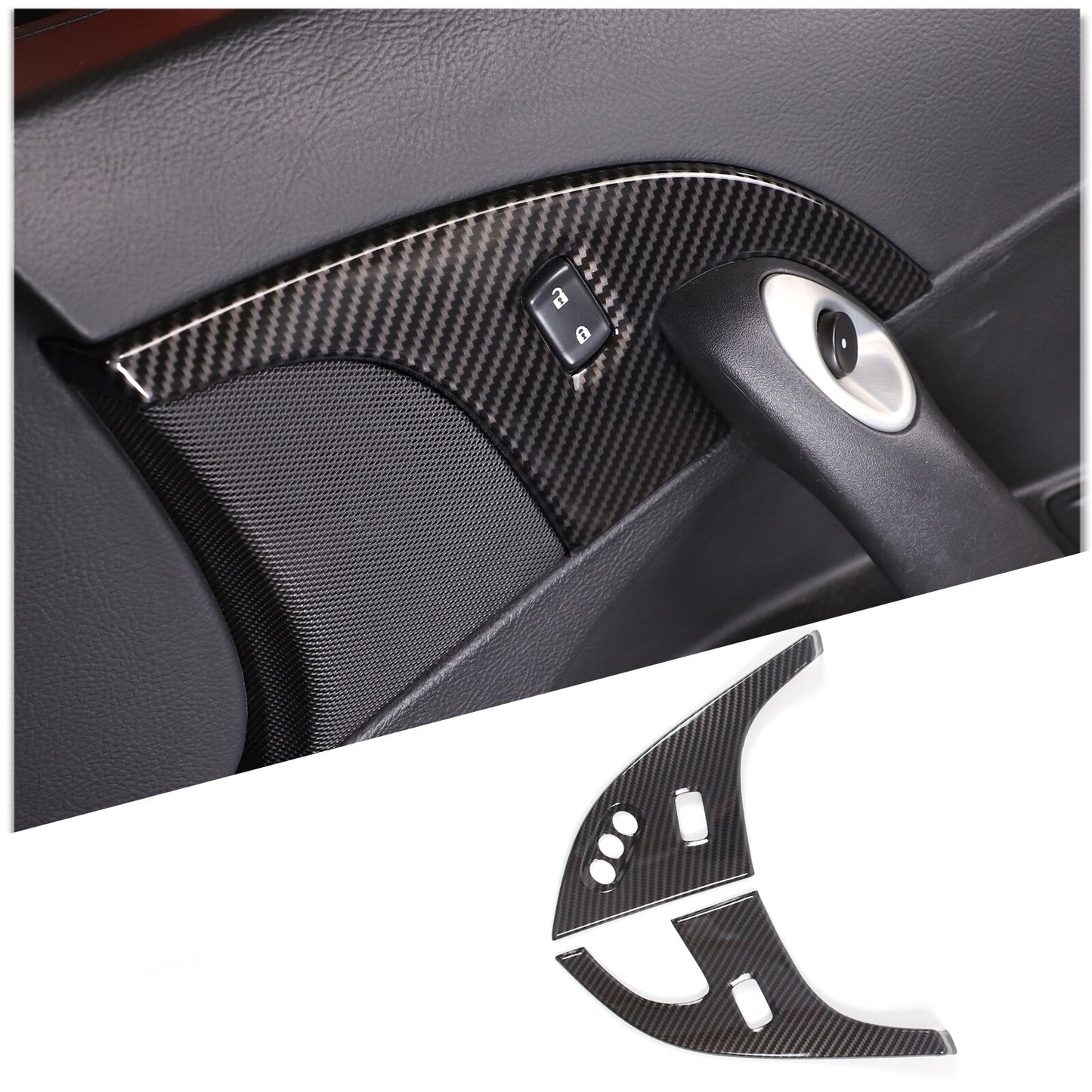 Carbon Fiber Sticker Car Door Anti Kick Cover for Corolla Cross 22-24- v