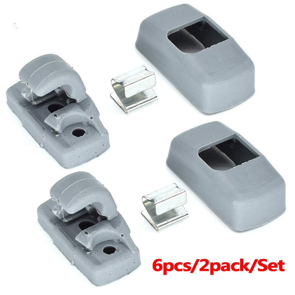 2 x Holder Sun Visor Grey for VW Transporter T4 T5 Beetle for Bora Caddy Eos for Golf