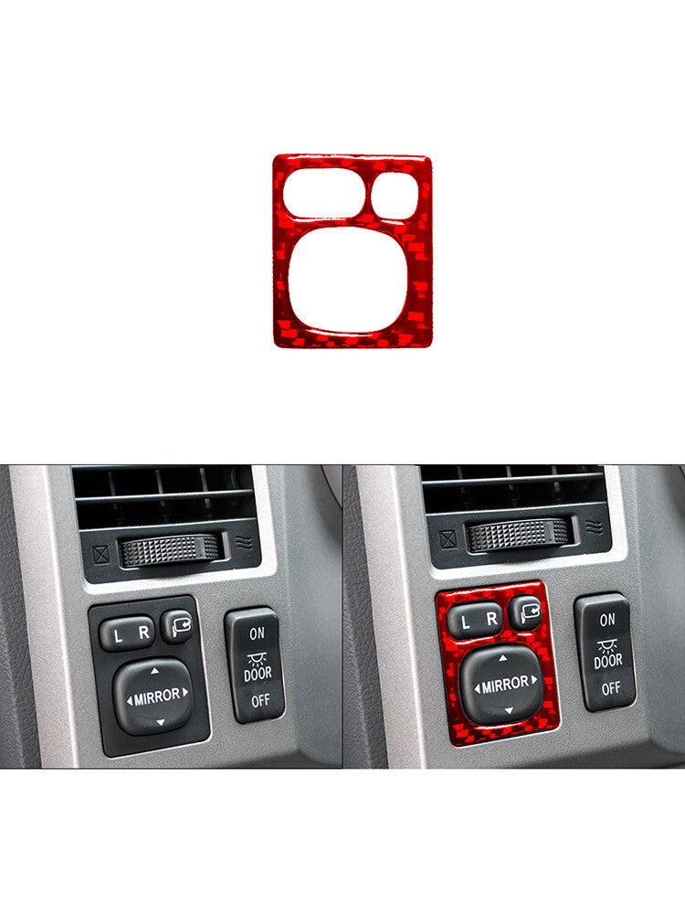 Carbon Fiber Rear Door Control Inner Frame Cover Trim for Chrysler 200 2011-2014 v