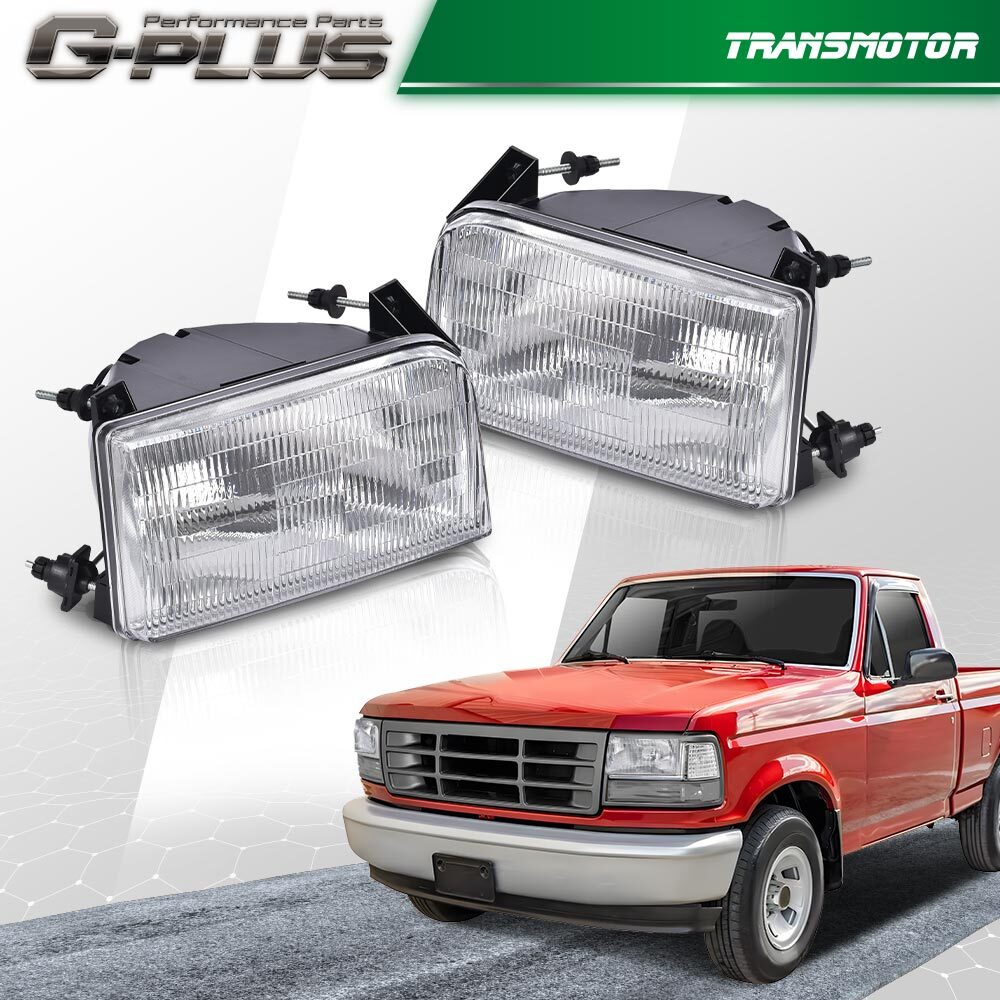 Fits 1992 - 1996 for Dual Clear Halogen Headlight Kit Left and Right - v