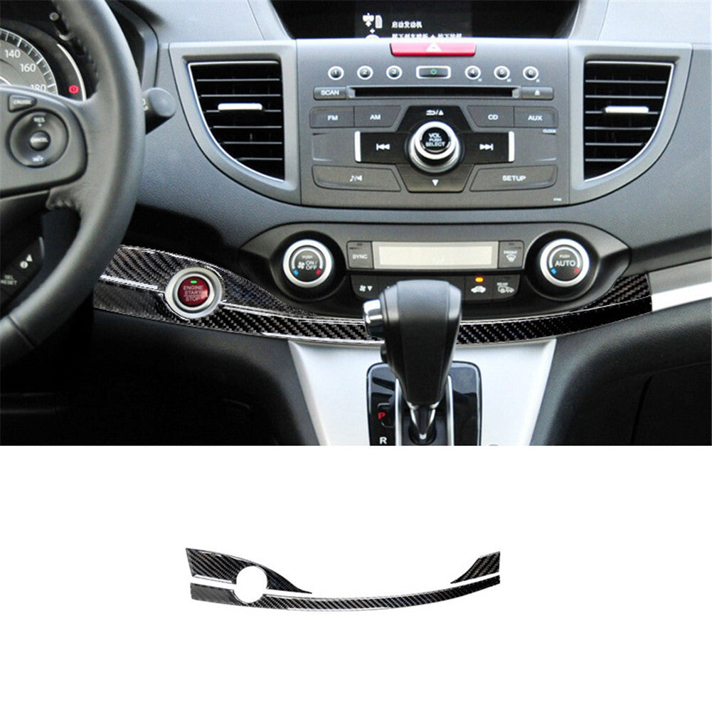Carbon Fiber Central Storage Box Panel Cover Trim for Dodge Journey 2009-2010 v