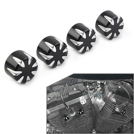 4pcs Motorcycle Engine Screw Topper Cover Head Bolt Caps for Harley 883 Black po Q