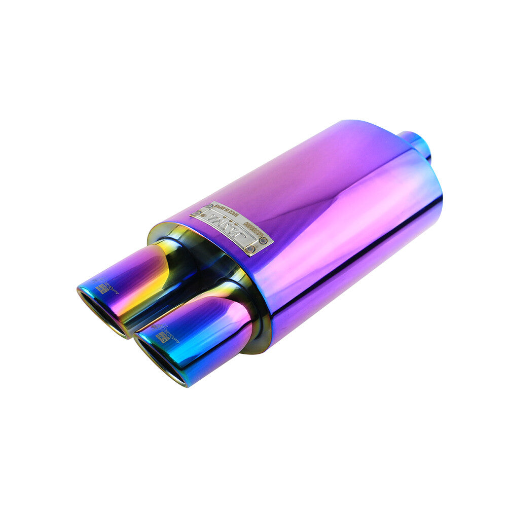 2.25 ID Dual 2.5 OD Sport Sound Muffler Tips Exhaust Tip Auto Resonator Tips