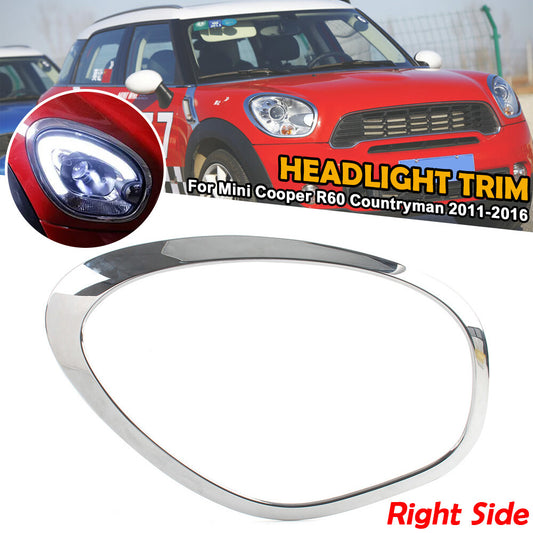 Right headlight bezel trim for 11-16 for Mini Cooper Countryman R60 Paceman R61