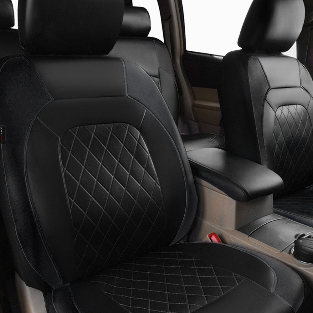 9Pcs Car for Seat Cover Waterproof Leather 5 Seats Full Set Front Rear Back Cover