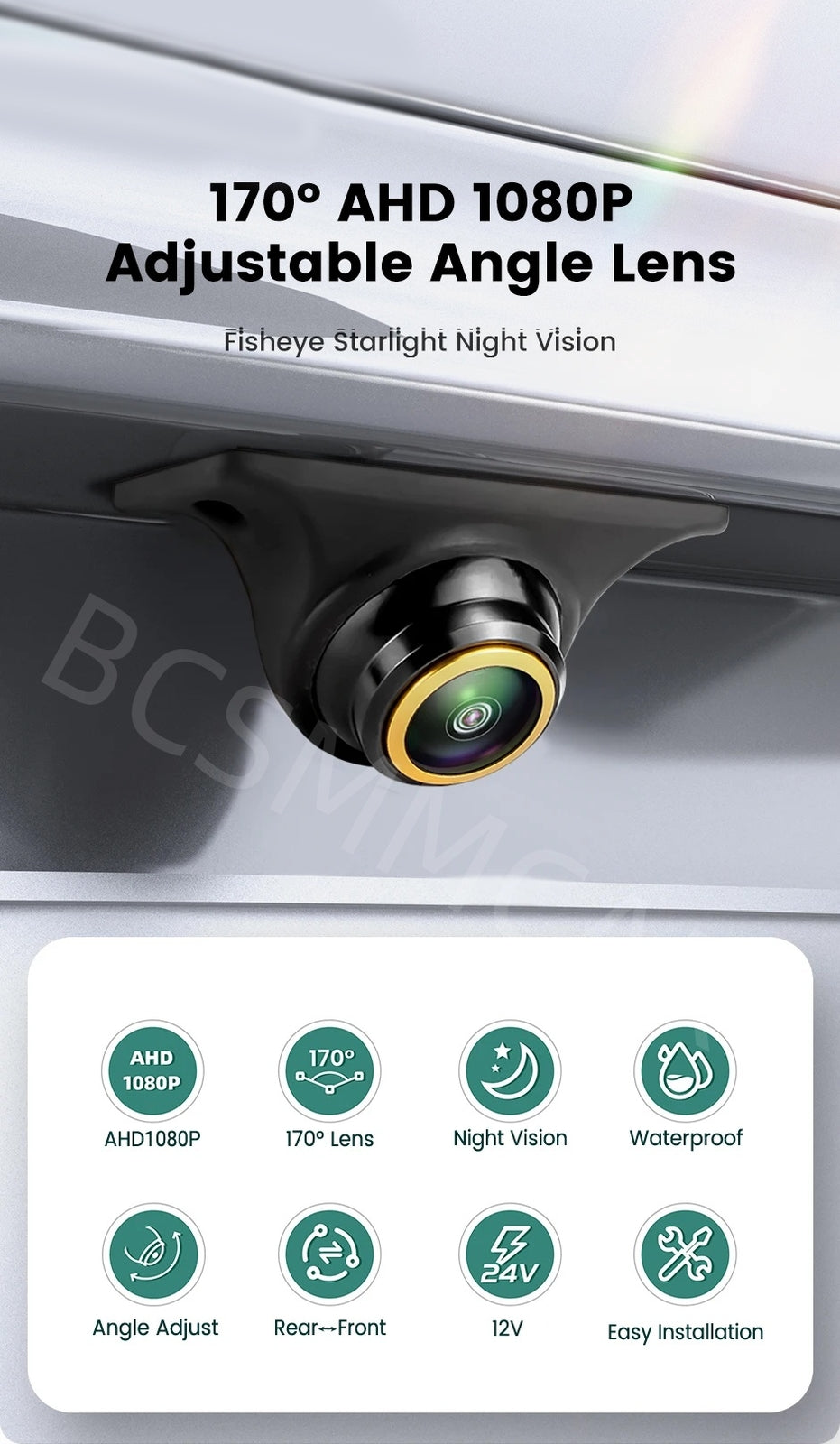 AHD Car Rear View Reverse Camera Parking Backup Cam Night Vision Waterproof 170¡ã