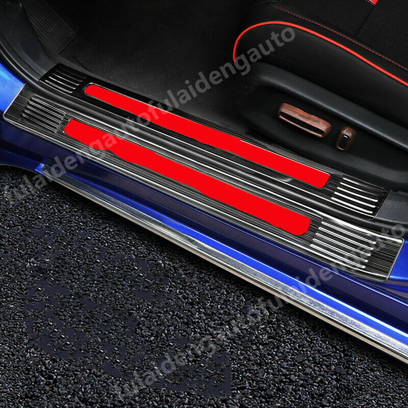8P for Honda Accord 2018-2021 Black Inner Door Sill Plate Scuff Cover Guard trim