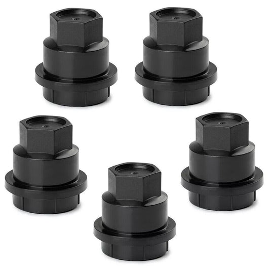 5PC for GMC Jimmy Sonama for Chevrolet S10 Blazer Black Lug Nut Covers Cap 15661036 Q
