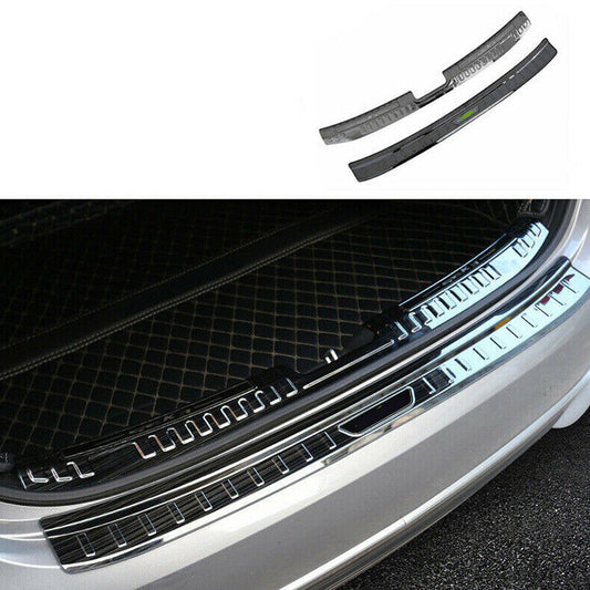 for Kia Forte K3 2019-2021 Black Steel Rear Bumper Protector Guard Sill Plate 2x