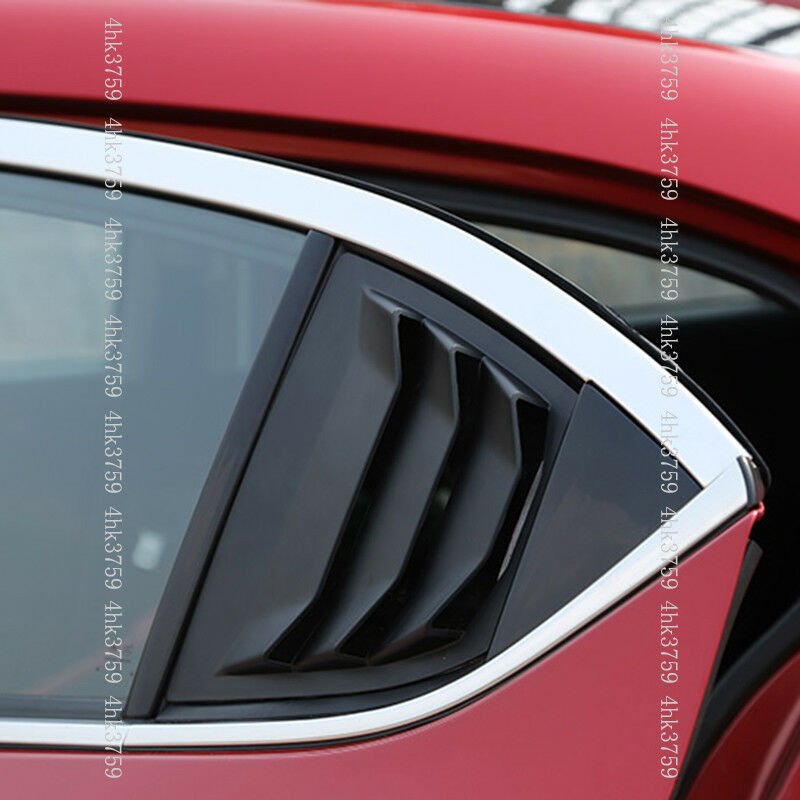 for Mazda 3 Axela 2014-2018 Black Side Window Louver Vent Cover Trims Decorate