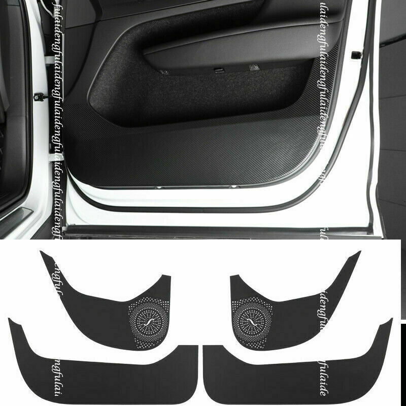 for Volvo XC40 2019-2022 PU Carbon fiber Look Door Anti-Kick Pad Protective Trim