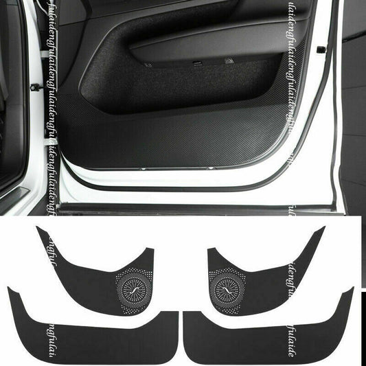 for Volvo XC40 2019-2022 PU Carbon fiber Look Door Anti-Kick Pad Protective Trim