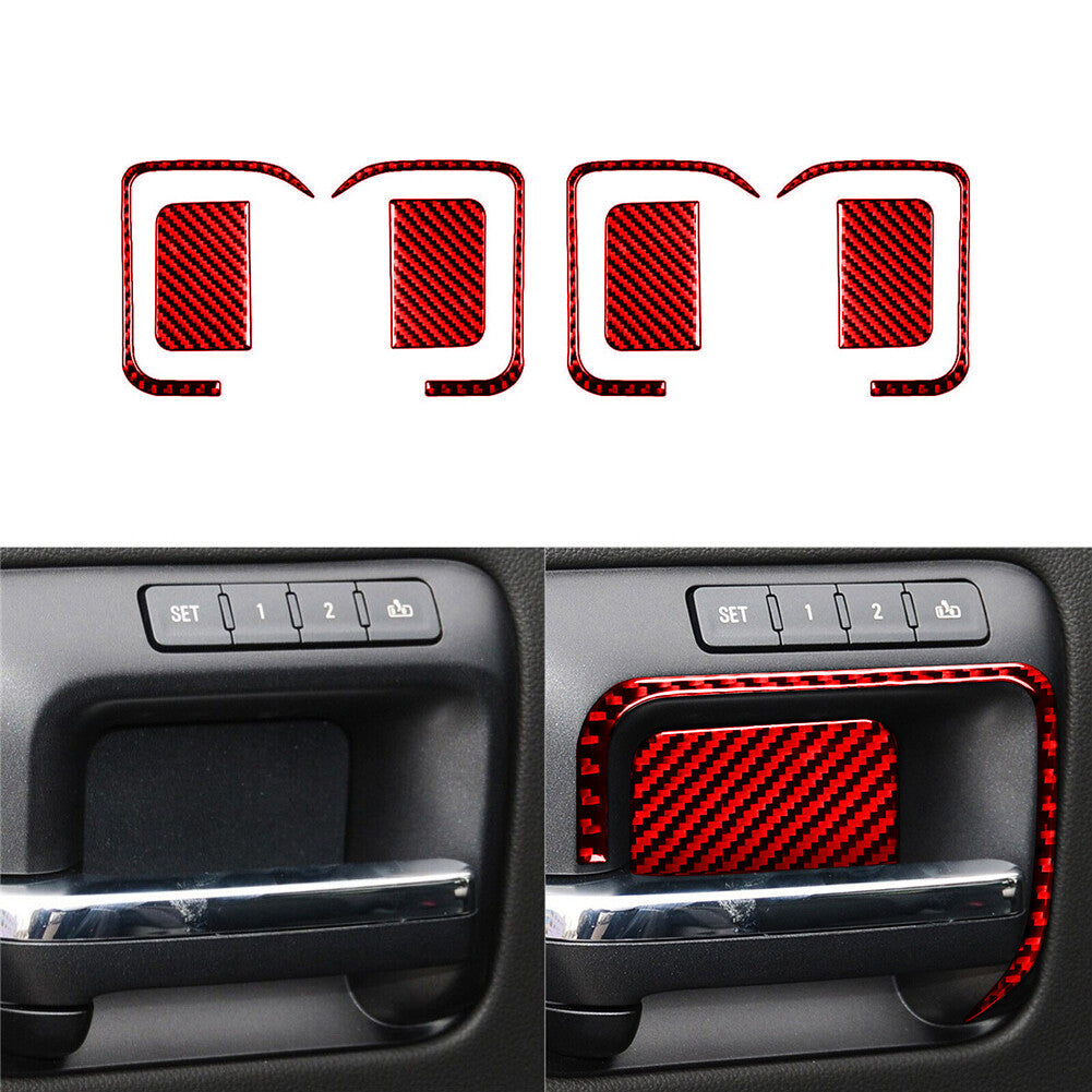 Red Central Control Gear Shift Trim Cover Carbon Fiber For 350Z 2006-2009 v