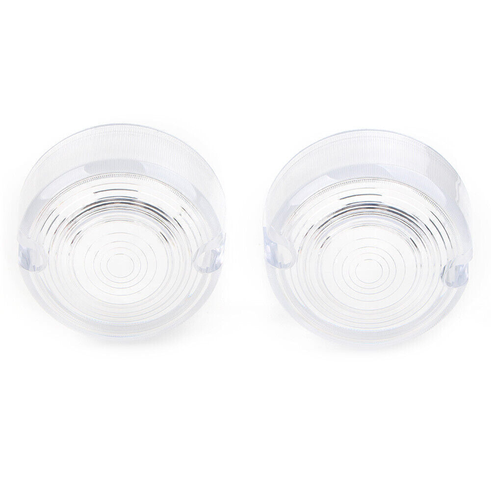 for Harley Dyna FXD FXR Sportster XLH 883 1200 FXST 2x Turn Signal Lens Cover Q