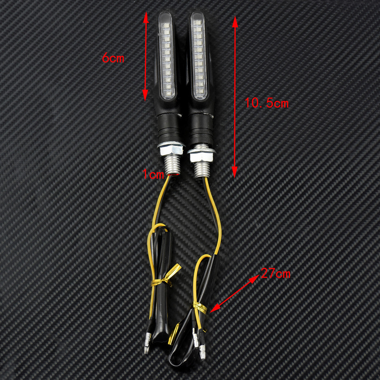 2pcs Motorcycle Flowing Bike LED Amber Turn Signal Light Indicator Blinker Lamp Q