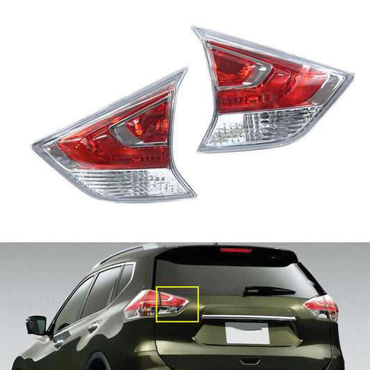 Pair Inner Rear Bumper Tail Stop Brake Light For X-TRAIL T32 2014-2016 v