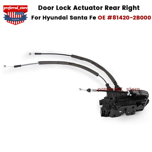 Rear door lock actuator on the right passenger side for Hyundai Santa Fe 2006-2009- v