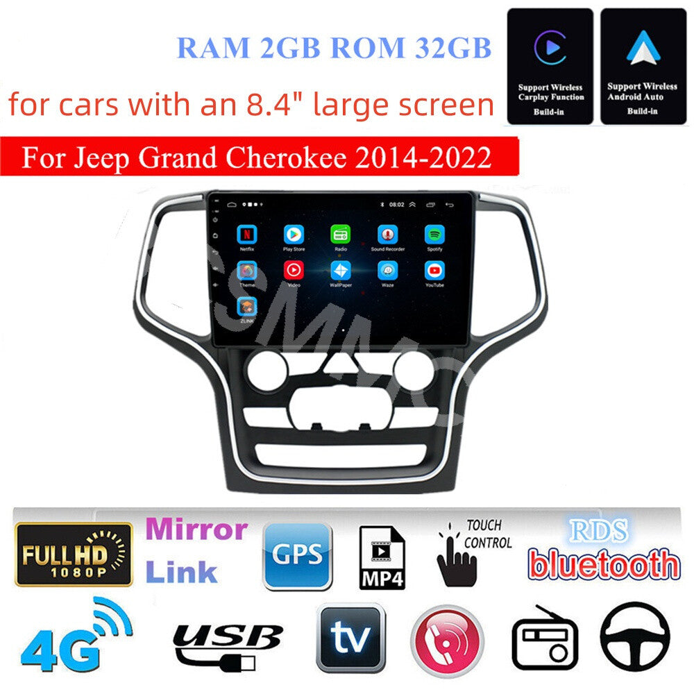 Android Car Stereo Radio GPS For Carplay Fit for Jeep Grand Cherokee 2014-2022
