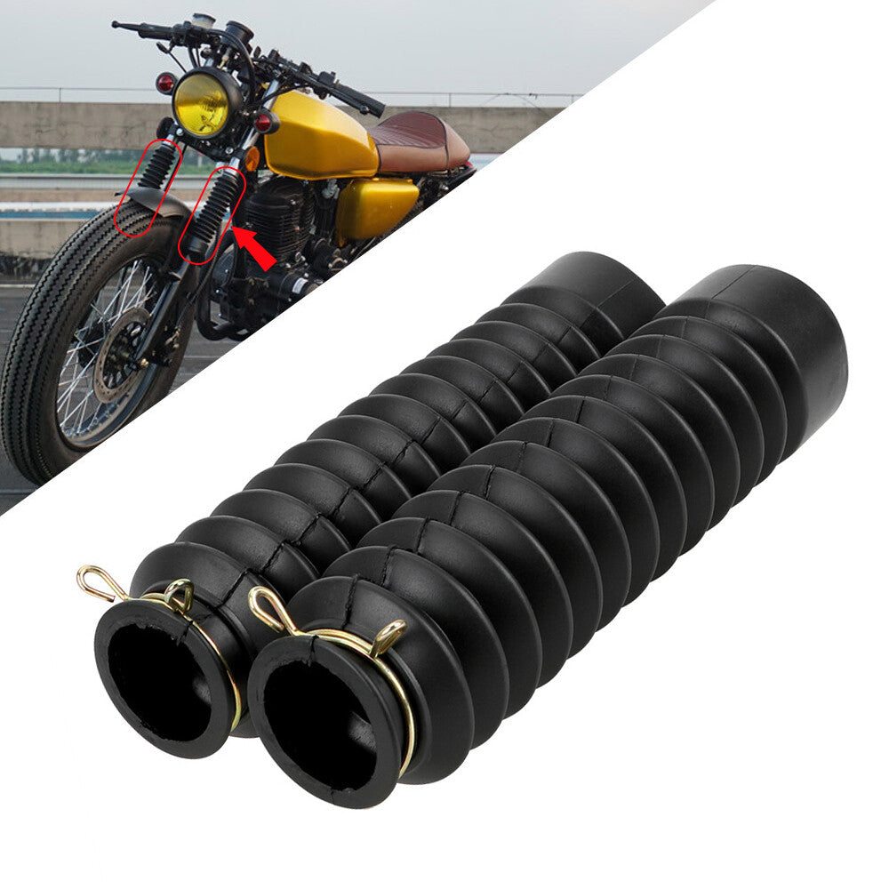 set of universal motorcycle front fork shock absorber shoe dust cover to protect rubber - n