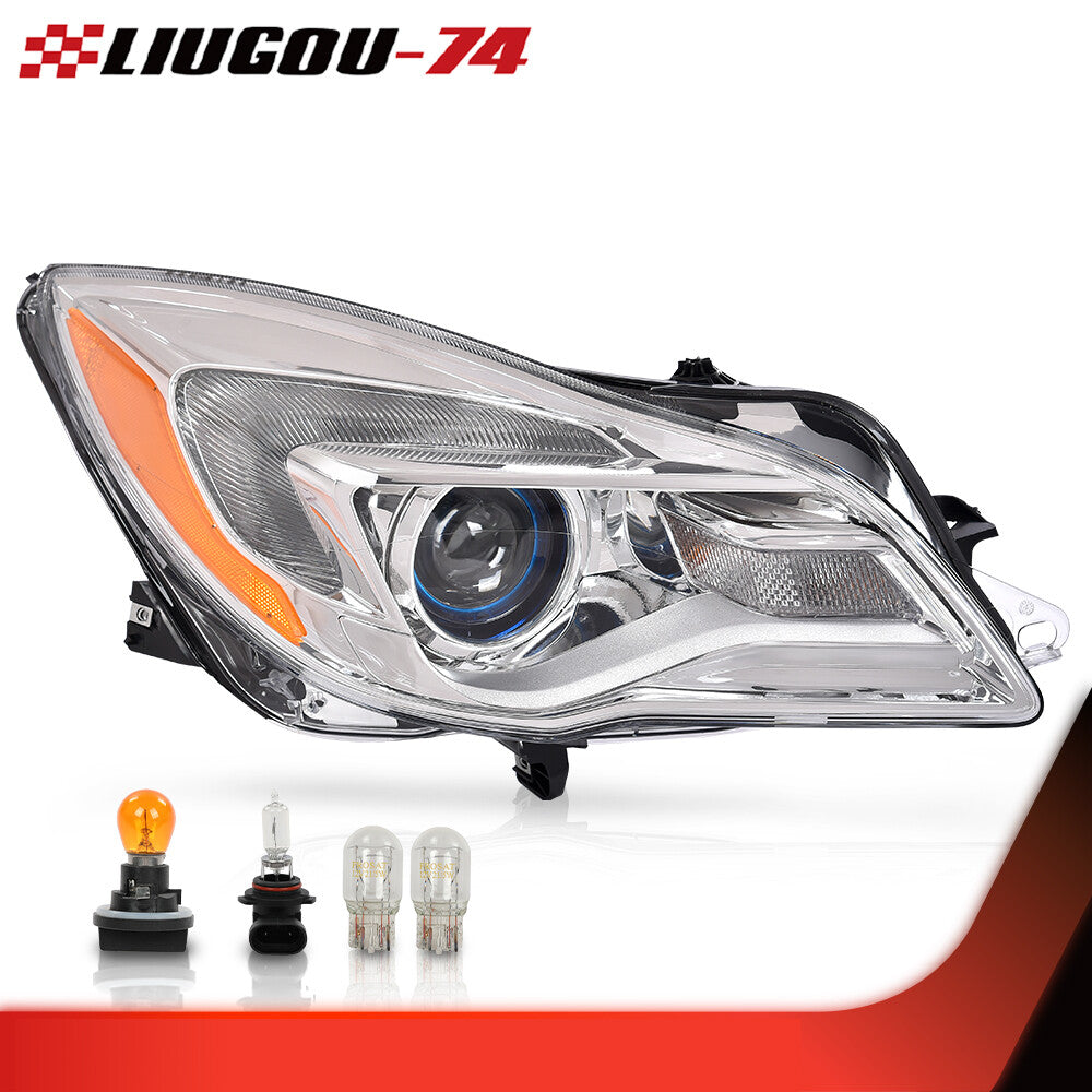 Suitable for 14-17 for Buick Rich Factory headlights, front lights with bulbs, right grip, passenger side- v