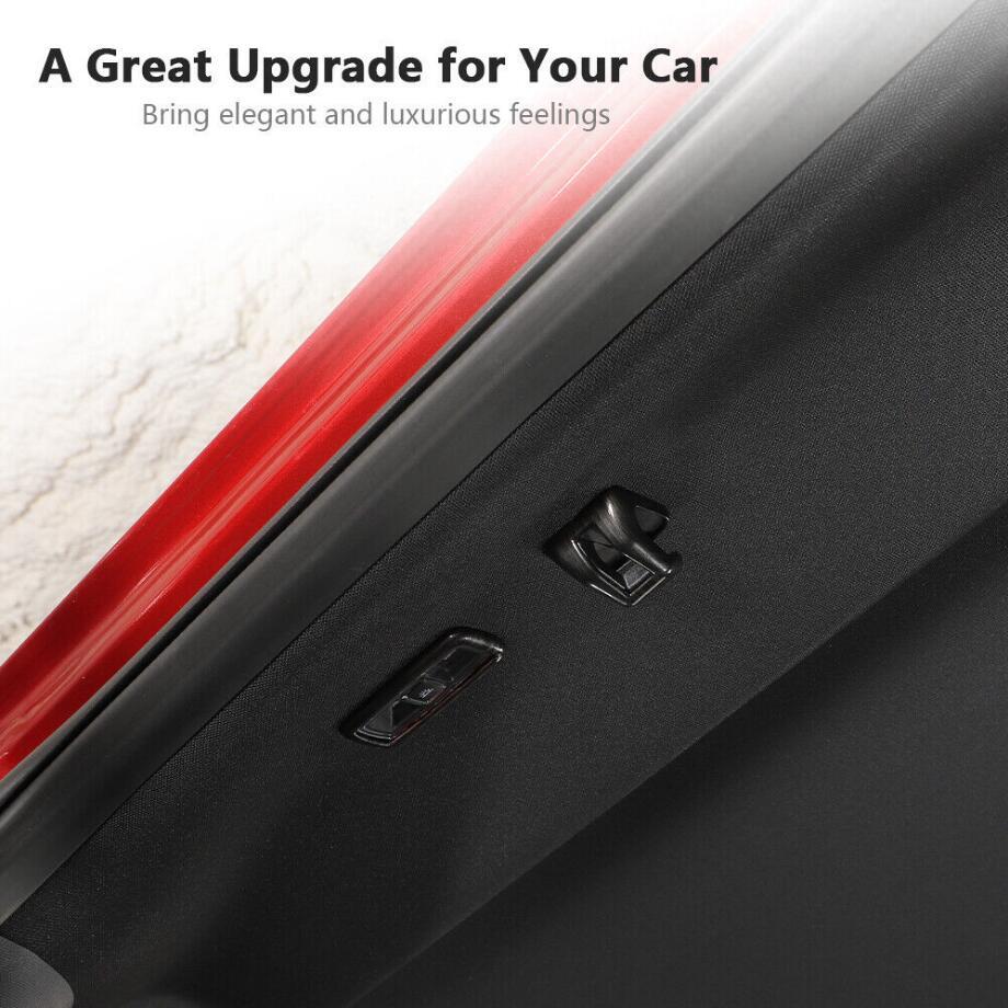 For 2021-2023 F150 Black Wood Grain Rear Reading Light&Roof Hook Cover Trim v