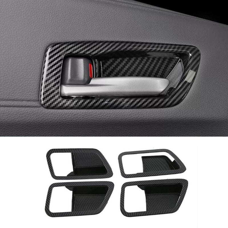 Carbon Fiber Inner Door Handle Bowl Cover Trim 4pcs For Tundra 2022-2024 v