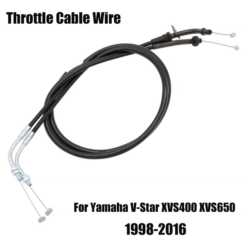 Motorcycle throttle cable for Yamaha V-Star XVS400 XVS650, custom black. n