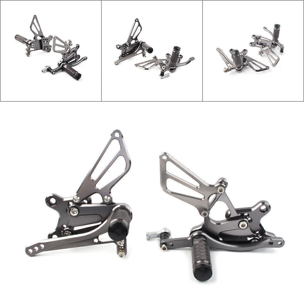 Footpegs Race Adjustable Rearset Rearsets Grey GP Shift for Honda 954 929 motor