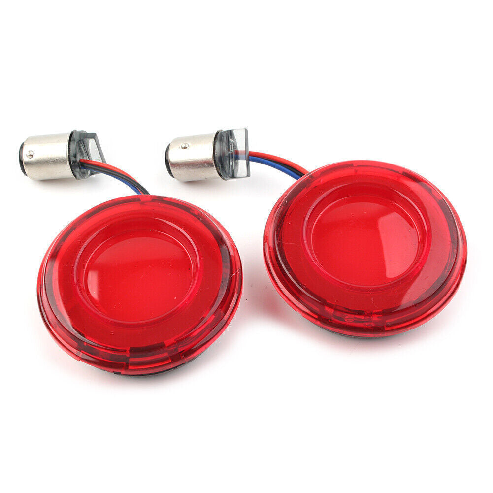 1157 Red LED Front Turn Signal Light for Harley Dyna Sportster XL883 Q