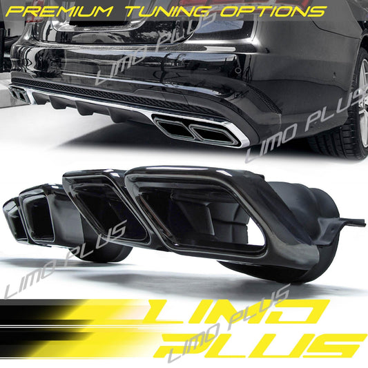 Black Exhaust Tips Muffler for Mercedes W212 E63 W222 S63 S65 AMG 2014-2016 Q