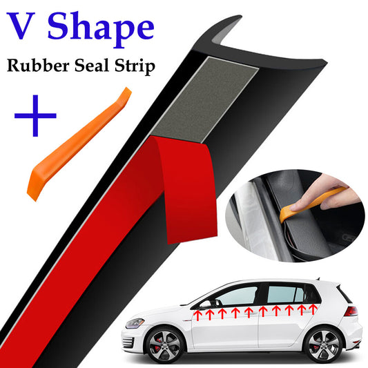 Car Door Side Window Trim Edge Moulding Weatherstrip Seal Strip Rubber V-Shape