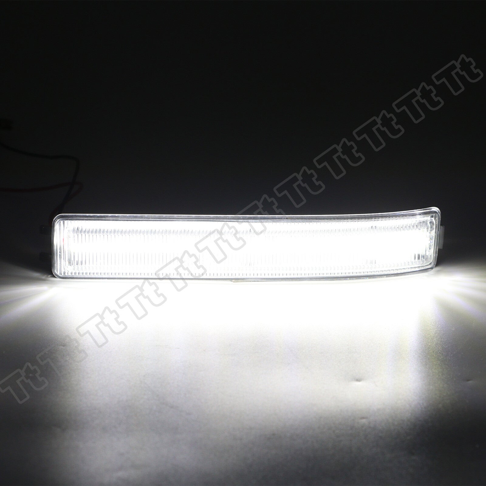 2 Piece White LED Side Mirror Turn Signal Reflector Lights for 2009-14 F150- v