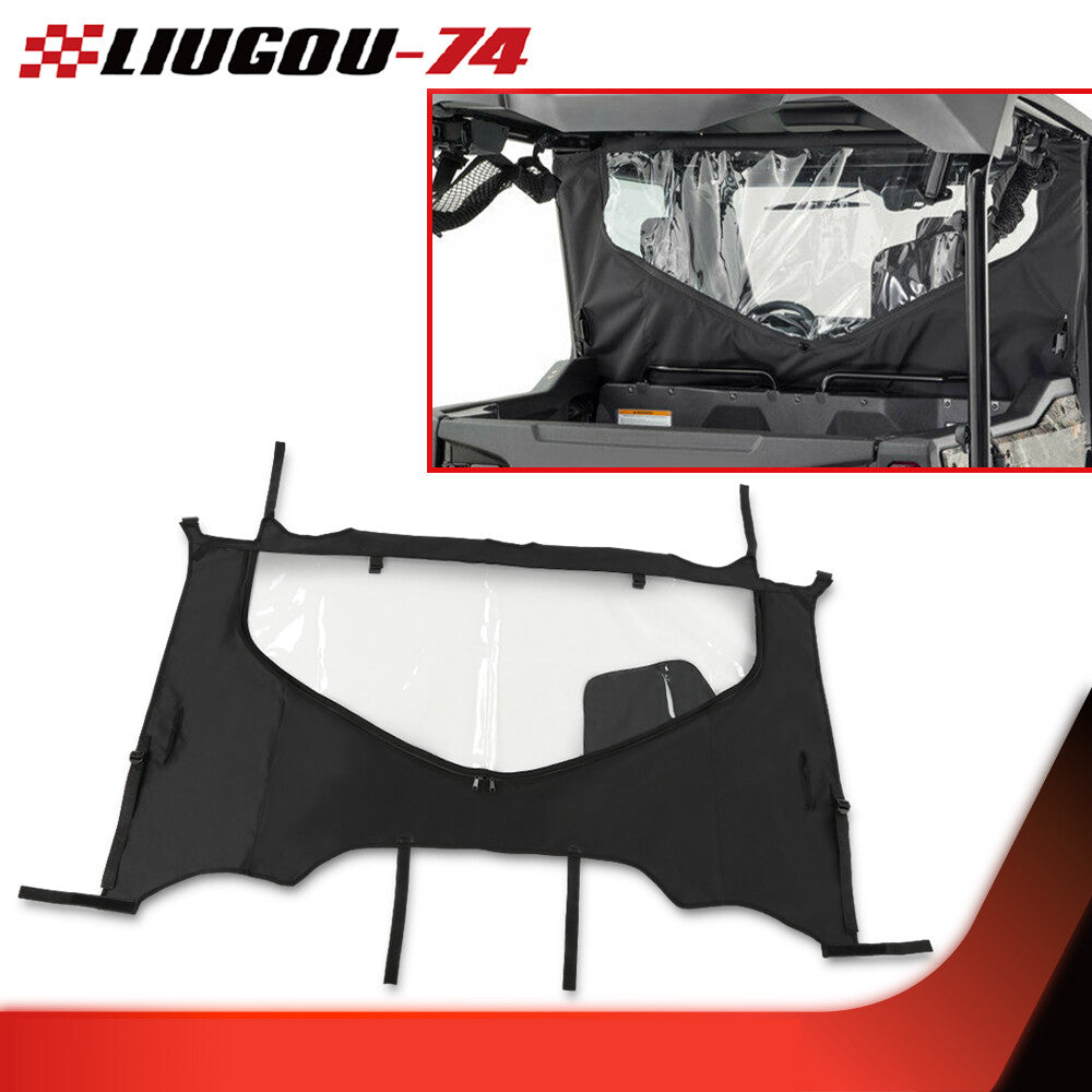 Suitable for 16-23 for Honda Pioneer 1000/1000-5 UTV, waterproof black fabric rear panel. Q