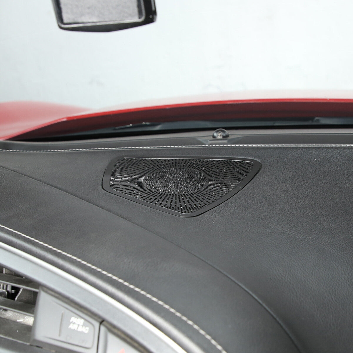 Red Real Carbon Fiber Armrest Side Panel Decal for Corvette C7 2014-2019- v