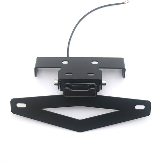 Black Tail Light Mount LED License Plate Light Bracket Holder For Benelli 502C Q