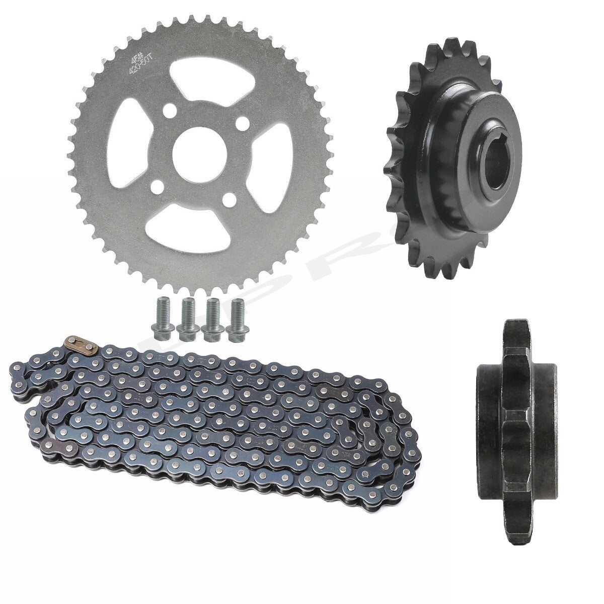 50T, 20T, 10T front and rear sprockets + 420 chain for CT200U for mini bike go-kart all-terrain vehicle