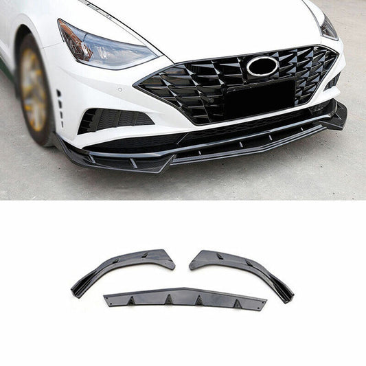 for Hyundai Sonata 2020-2023 Carbon Fiber Front Bumper Lip Chin Splitter Spoiler