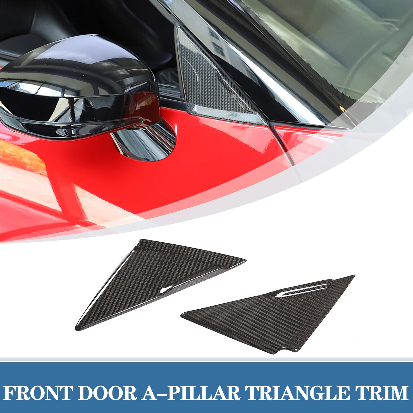 carbon fiber front door A-pillar triangular trim for Nissan GT-R R35 (08-16)