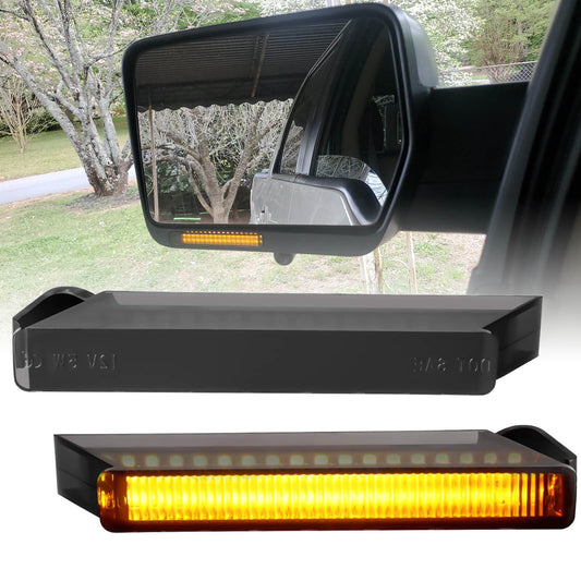 2X Smoked Sequential for Ford F-150 LED Under Side Mirror Turn Signal Lights New