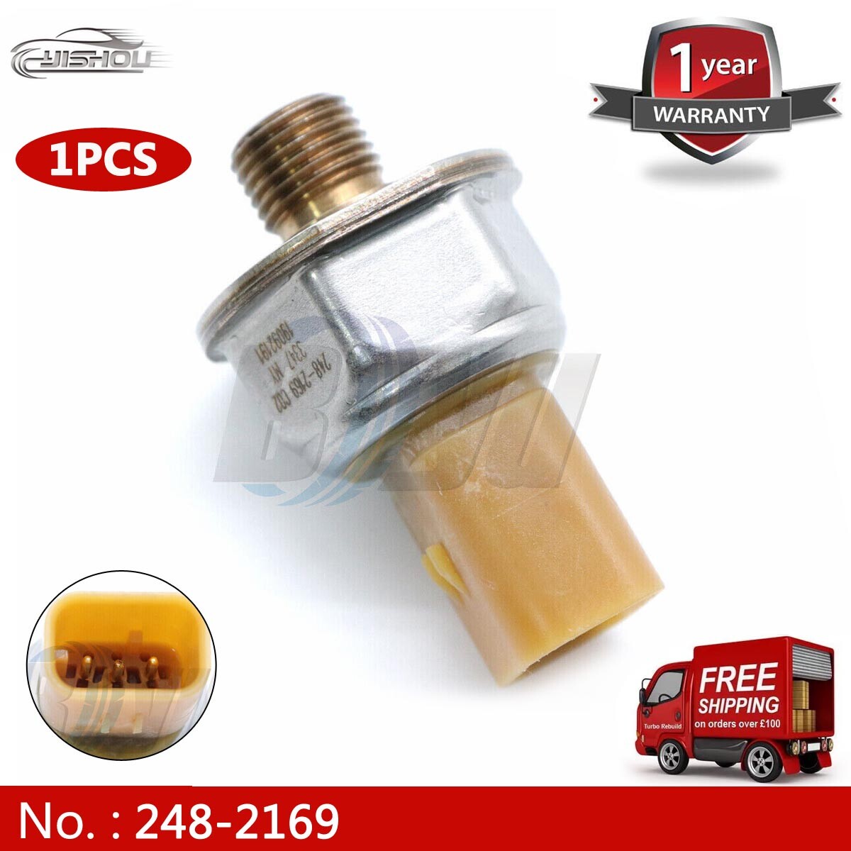 1-pack 248-2169 pressure sensor 5PP4-3 suitable for CAT Caterpillar C7 C9 C12 C13 C15