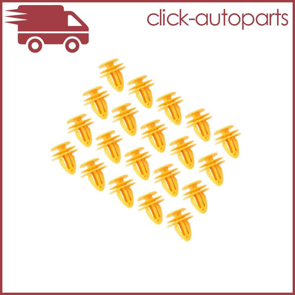 20 Door Trim Panel Fixing Clips Fits 2010-2019 Hyunda Optima Sportage Yellow